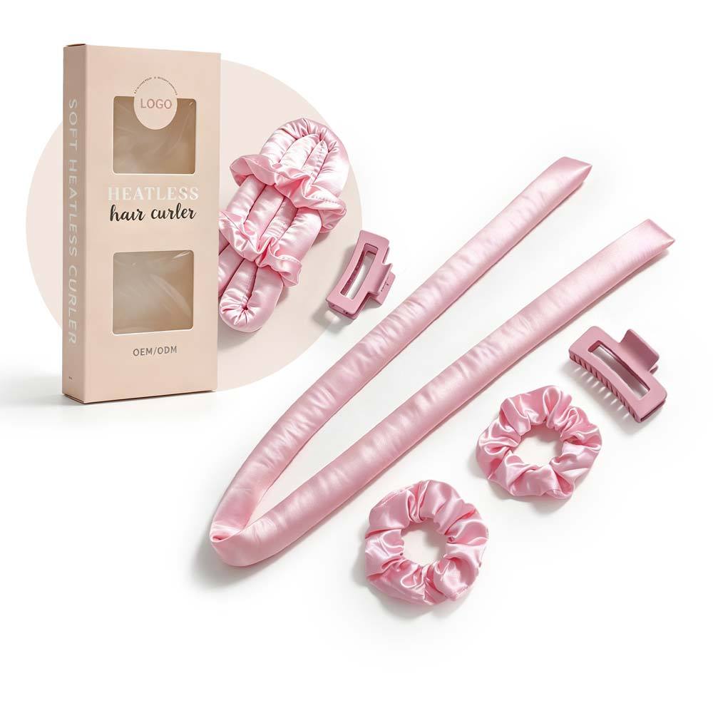 Silk Satin Heatless Hair Curler Set With Scrunchies