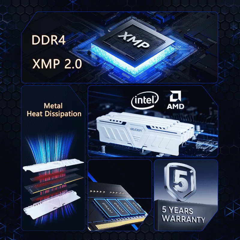 ‌ GUDGA DDR4 RAM 3200MHz 3600MHz 2666MHz 8GB 4