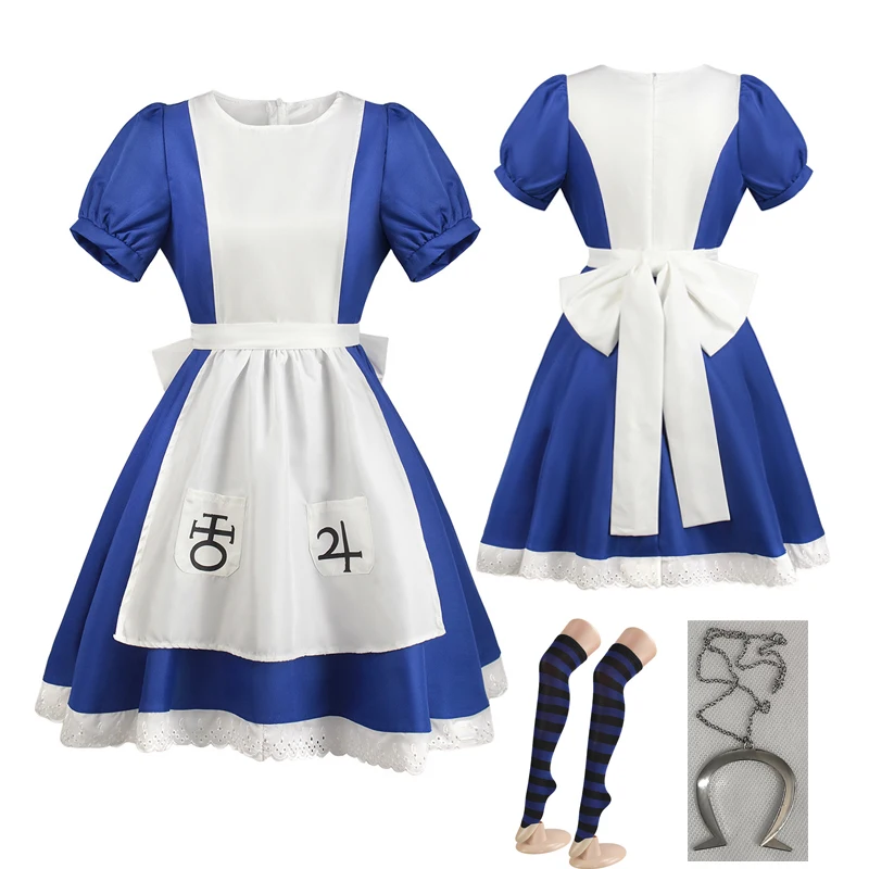 Alice Madness Returns Kurzarm Plus Size Lolita Kleid 3