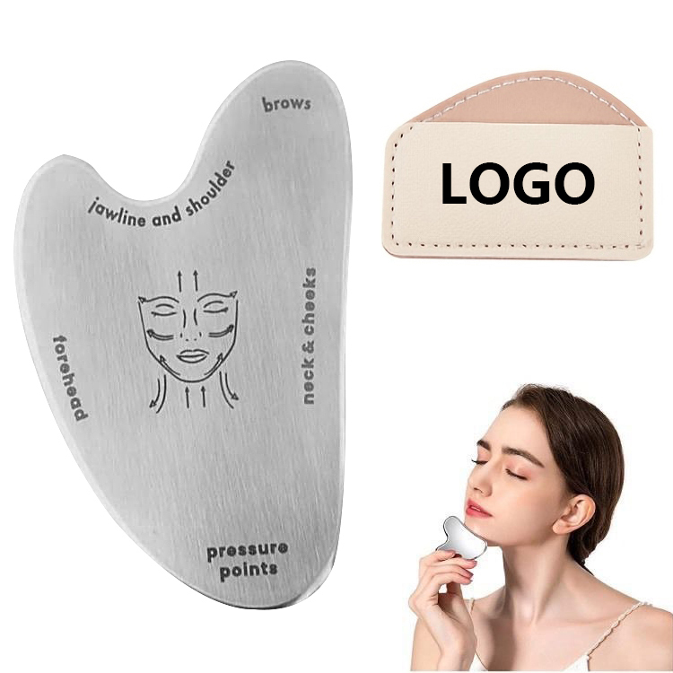 Personalized Guasha Masajeador Facial Ice Stainless Steel Set
