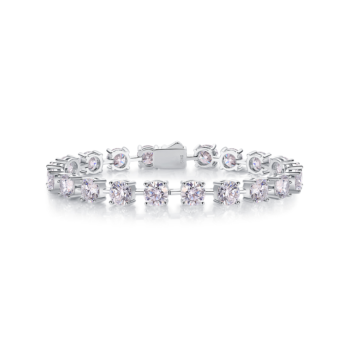 1About Time Luxury Fashion Mossan Diamond S925 Silver