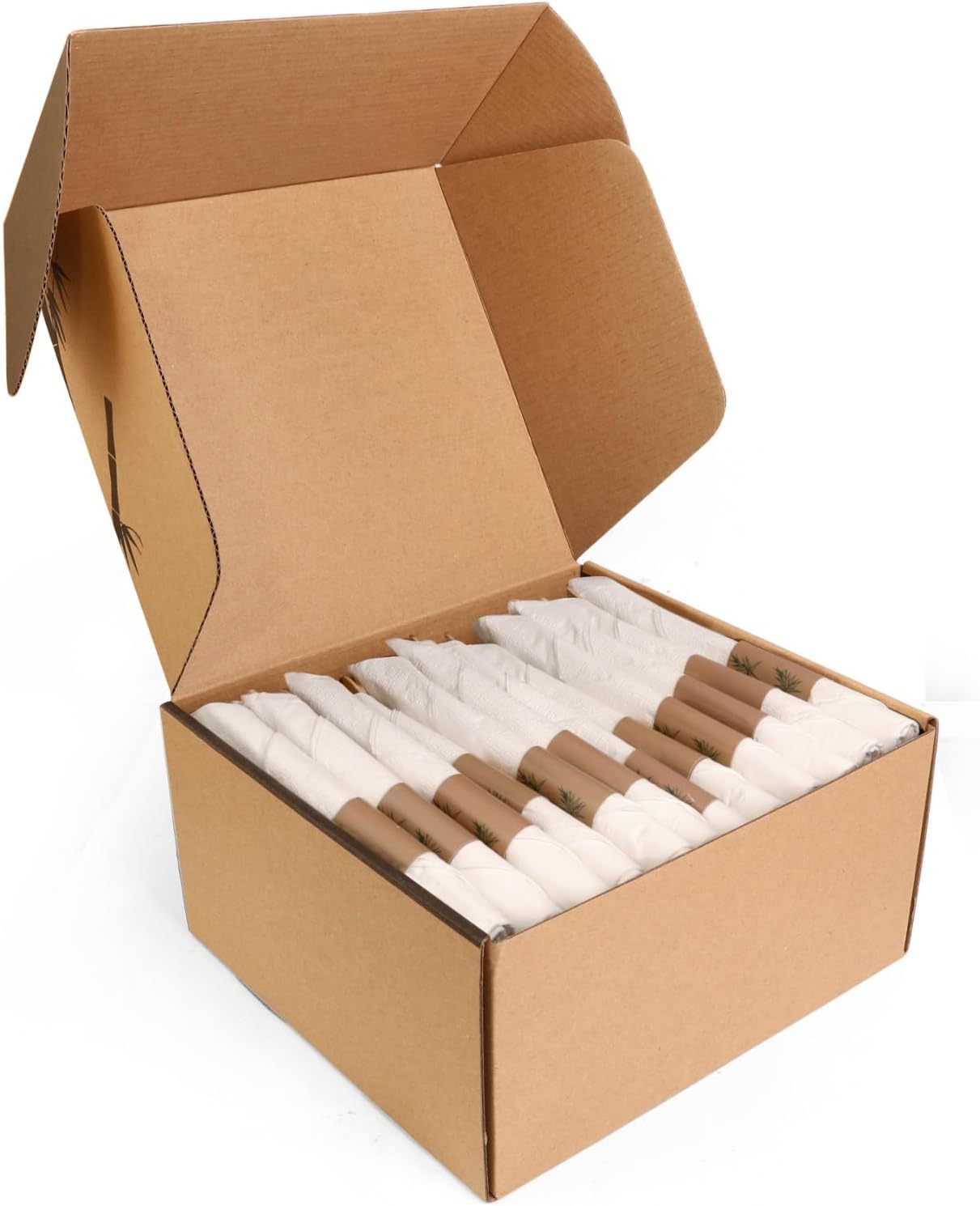Pre-Wrapped Bamboo Cutlery, 50 Pack 2