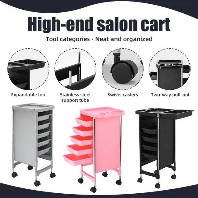 Plastic Hairdressing Cart for Spa 2