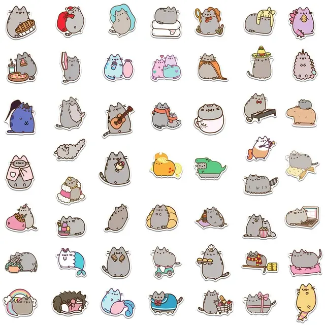 Waterproof Chunky Cat Stickers for Laptops 3