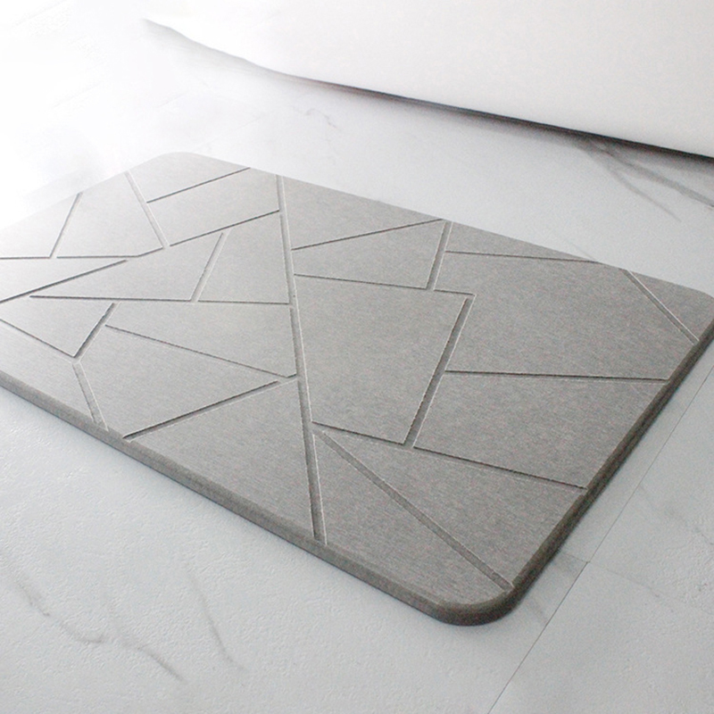 Modern Style Fast Drying Bath Mat Non-Slip Solid