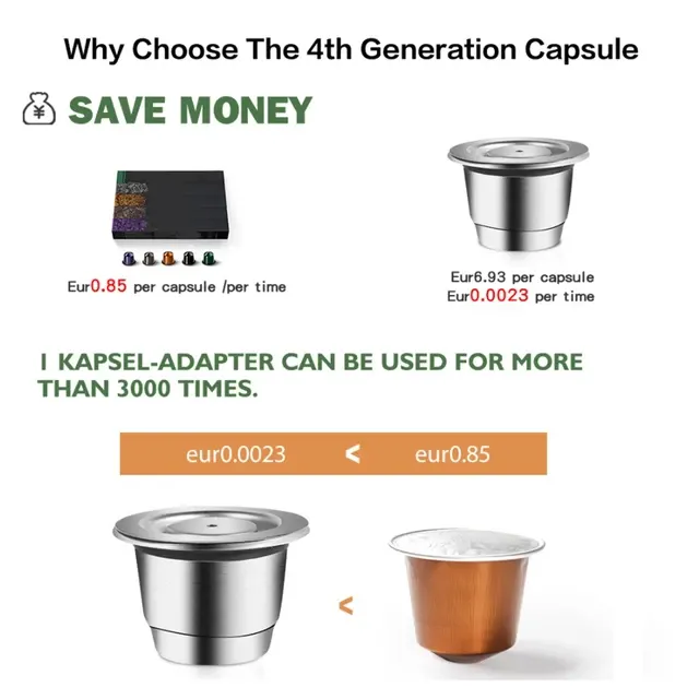 Reusable Stainless Steel Espresso Crema Capsule 2