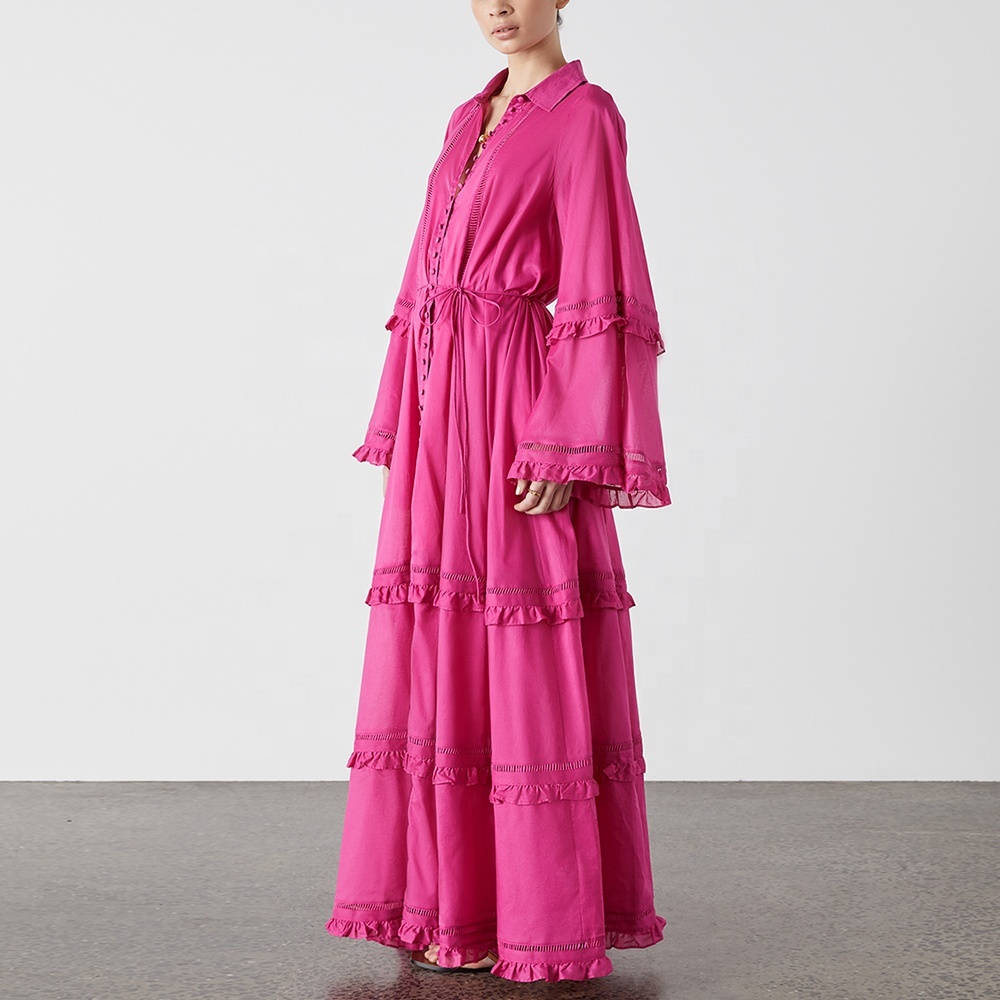 Loose Linen Maxi Dress with Long Sleeves 2