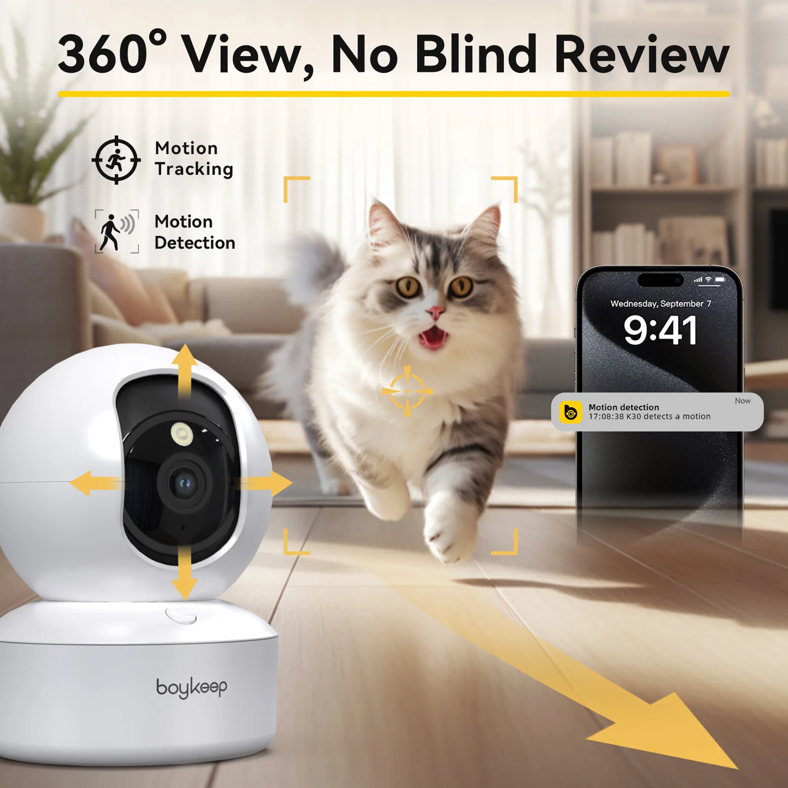 Boykeep 2K-Hundekamera mit Telefon-App 5 G 2 4 4