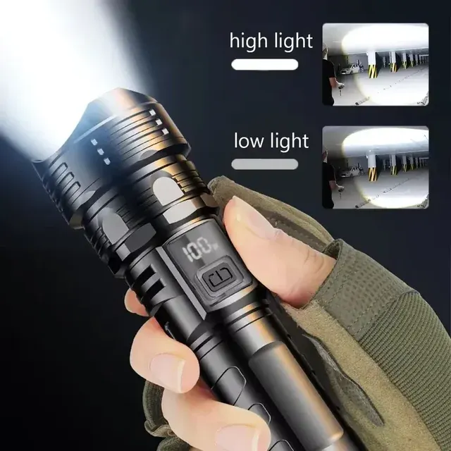 Rechargeable 1000 lm Zoom LED Flashlight 2