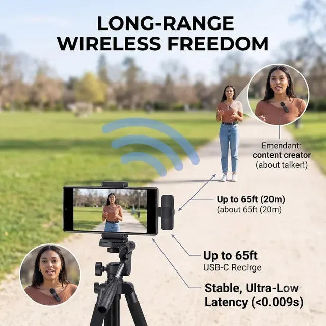 Wireless Lapel Microphone with Noise Reduction 2
