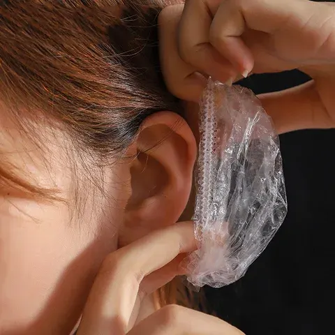 300 Stück Wasserdichte Ohrenschützer Einweg-Ohrenschützer Transparent Elastisch für