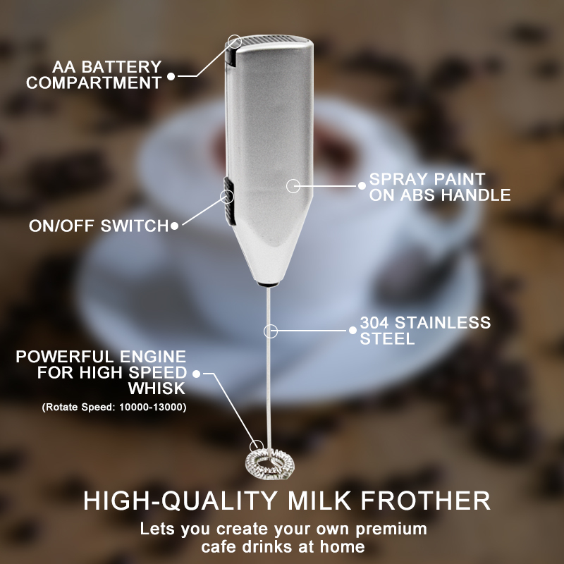 Battery Mini Milk Frother for Coffee 4