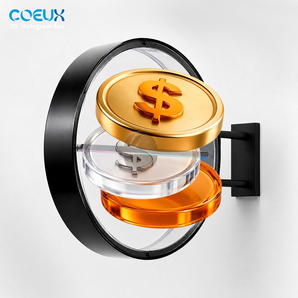 Advertising Light Box 50cm LED 3D Display Round
