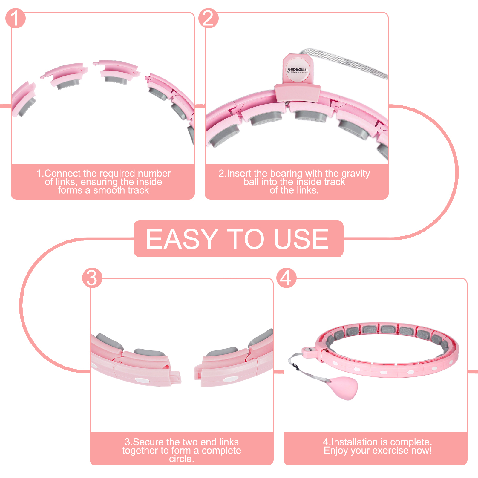 Snbo Hula Hooops for Adults Weight Loss Weighted 4