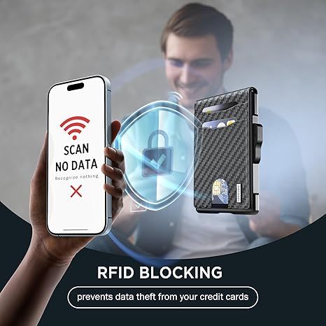 Slim Carbon Fiber RFID Card Wallet 4
