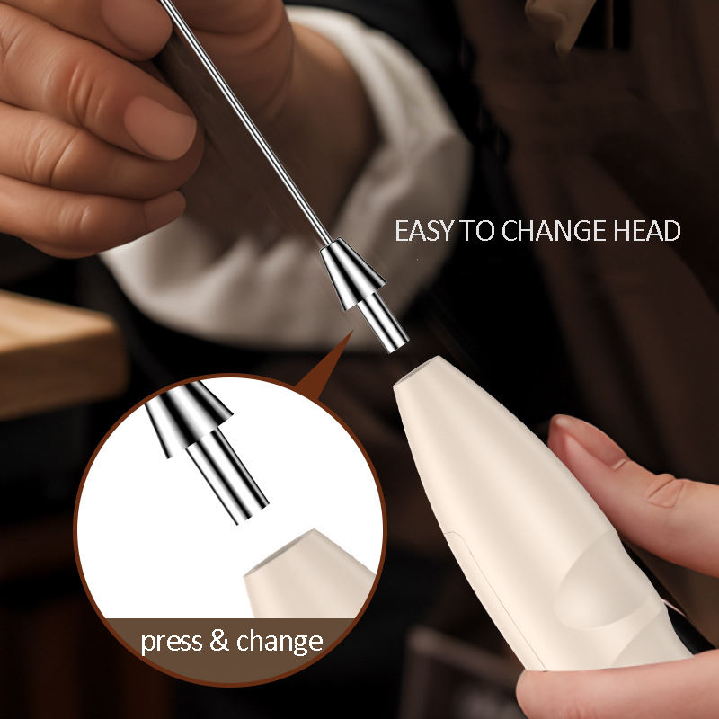Battery Mini Handheld Milk Frother Mixer 4