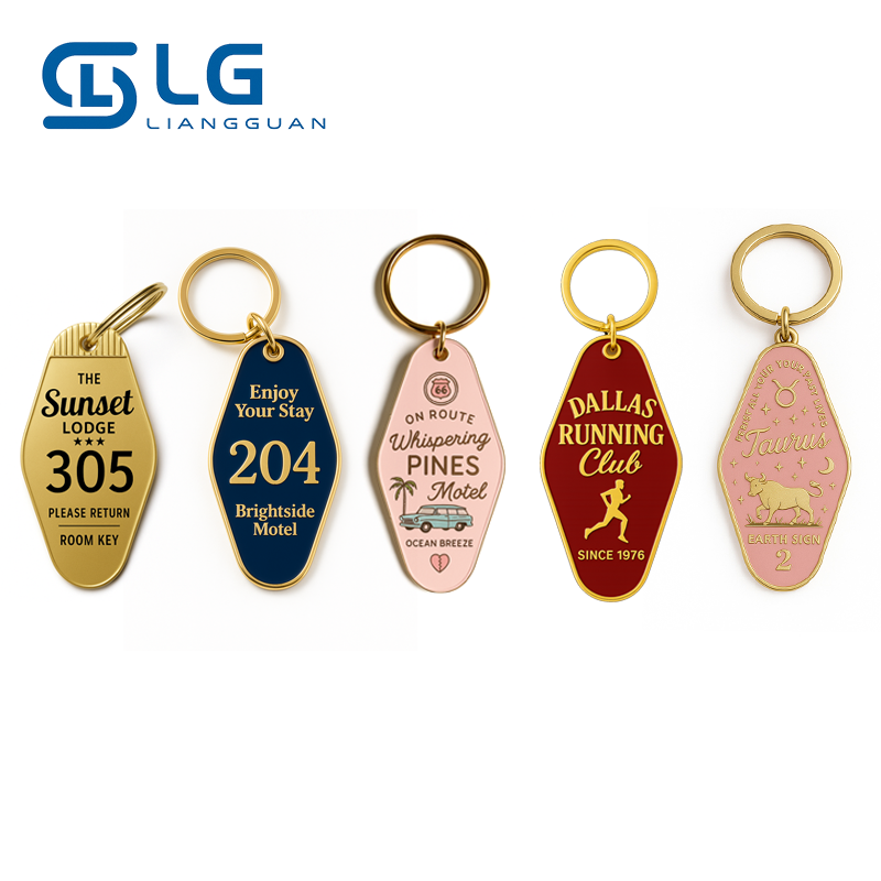 Hotel Room Number Souvenir Metal Keychain