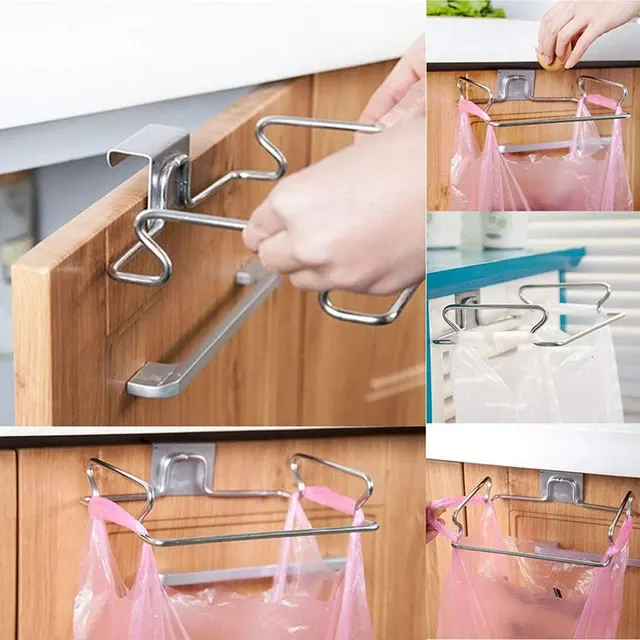 Hanging Stainless Steel Trash Bag Holder 3