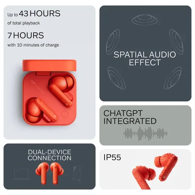 Wireless Earbuds with Hybrid ANC IP55 3