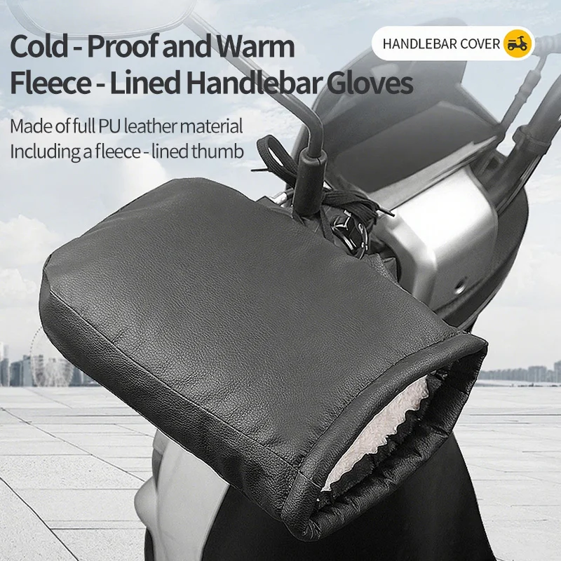 Winter E-Bike Gloves with Grip Covers 4