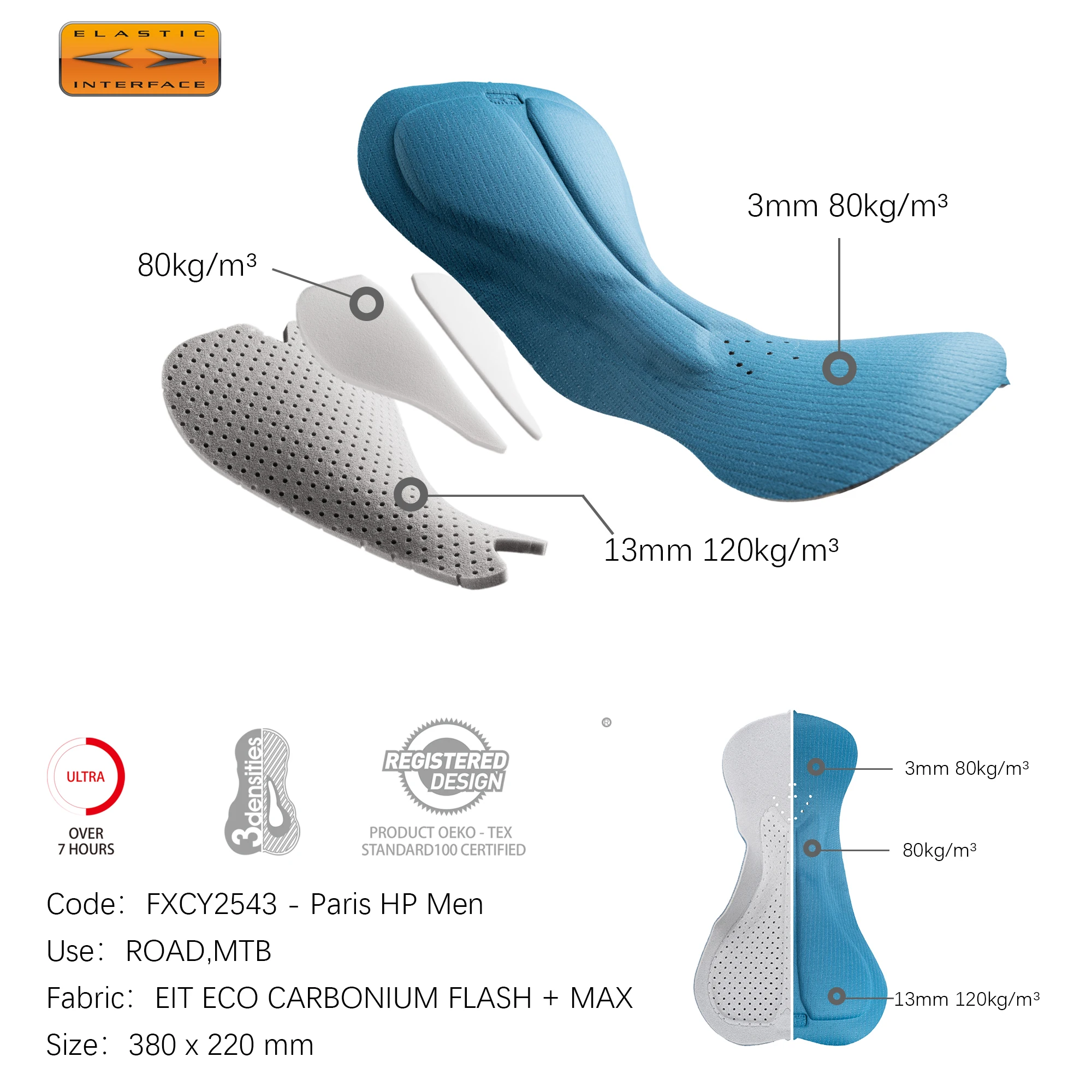 Men's Cycling Bib Shorts with Diamond Leg 3