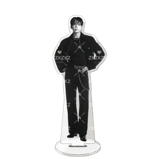 Trendige K-Pop Boygroup Acryl-Bühnenfigur Idol-Standmodell Dekorative Schreibtischfigur Geschenk 3