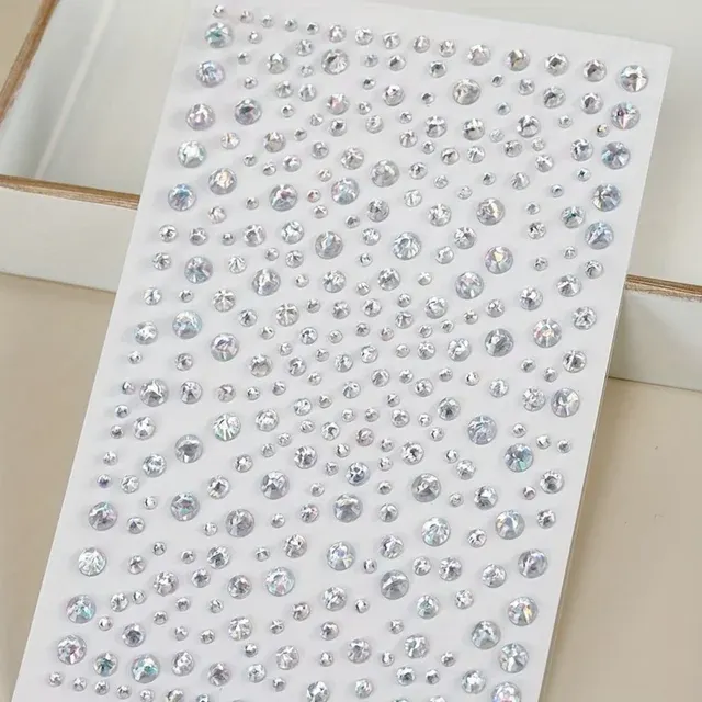 3D-Strass-Gesichtsjuwelen-Aufkleber, selbstklebend, mehrfarbig 4