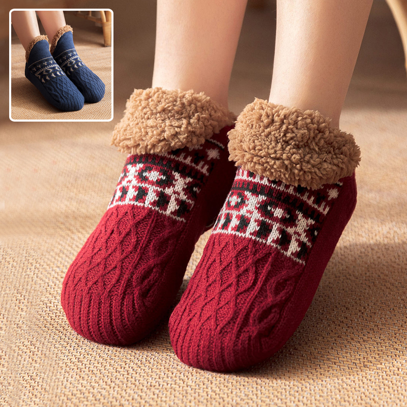 Winter Knitted Plush Floor Socks Home Warm Non-slip 2