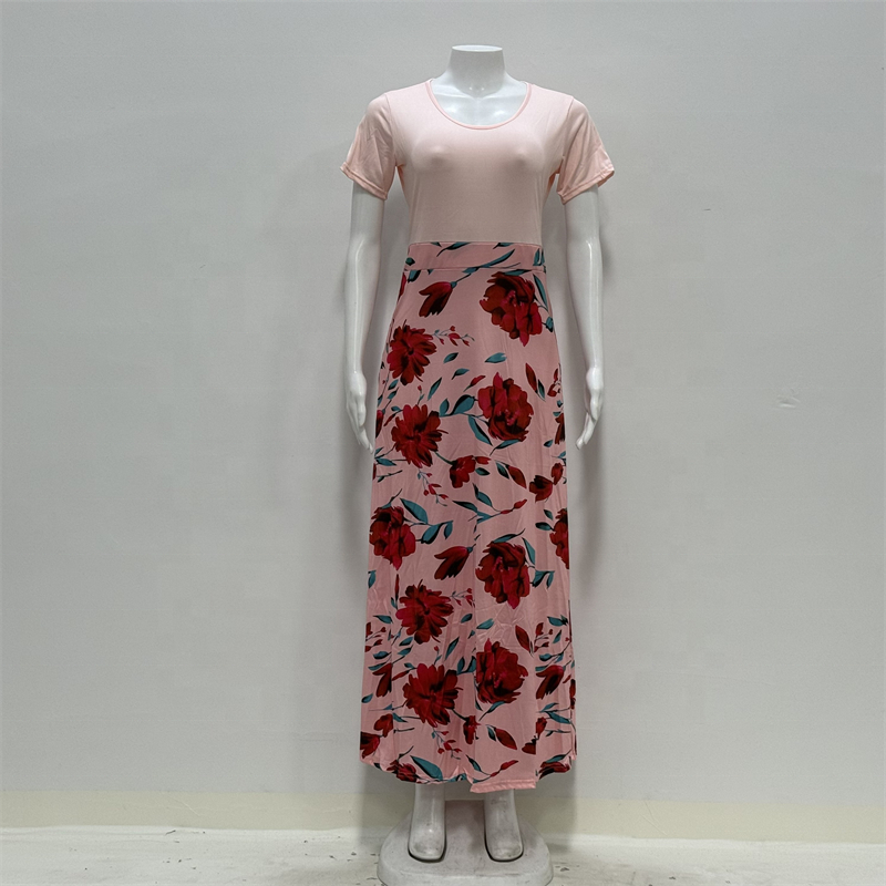 Fashion Women's Summer Maxi Dress Floral Printed High 2
