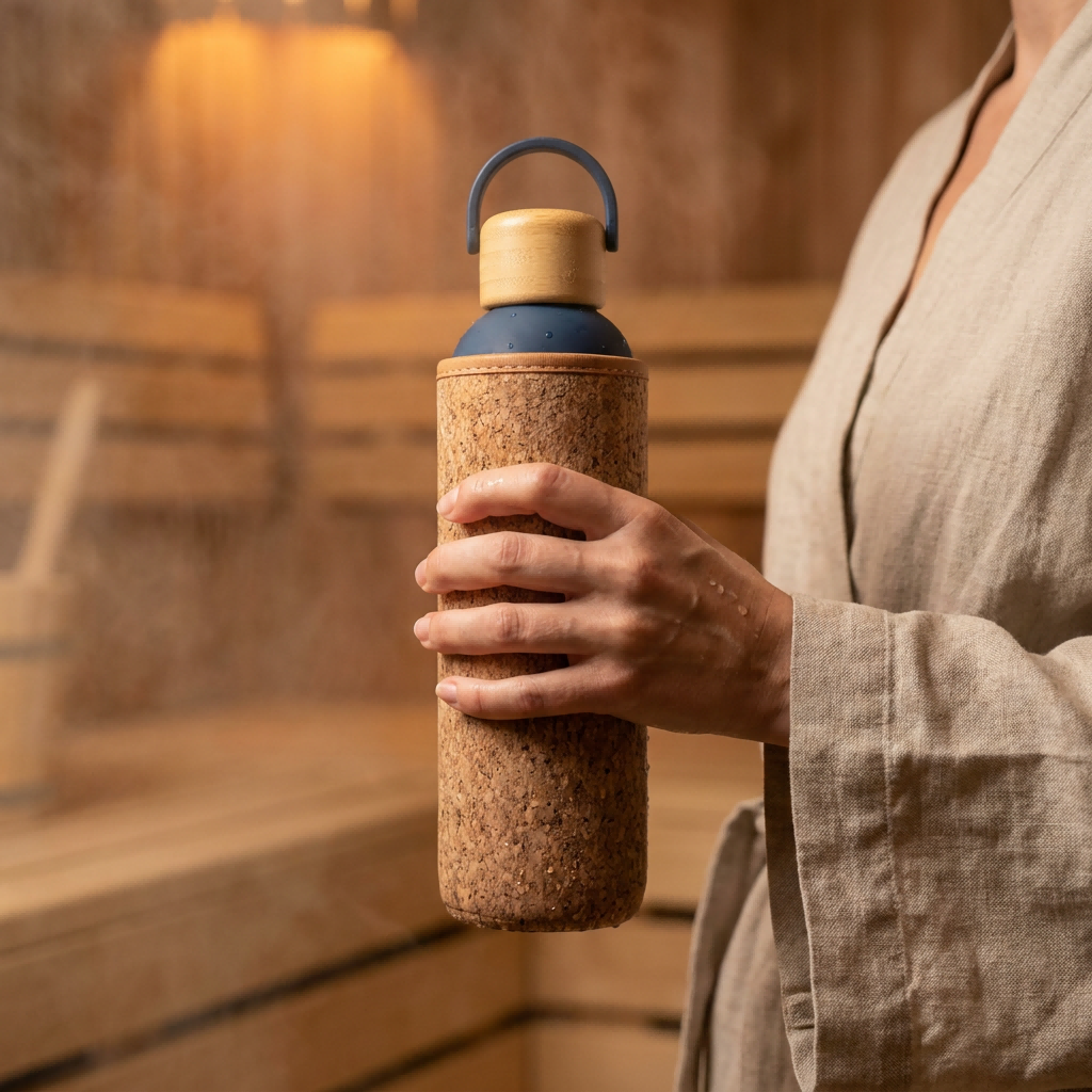 Double Wall Stainless Steel Sauna Water Bottle With
