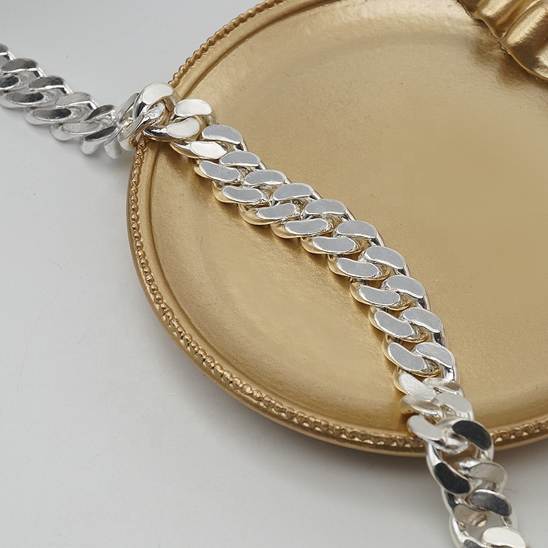 Men Chains Necklace S925 Silver 10mm Curb Cuban 3