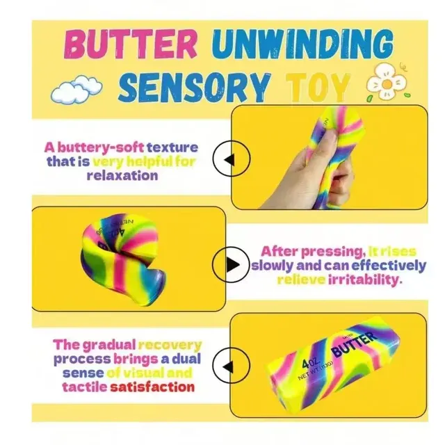 Soft Squeezable Butter Stick Fidget Toy 4