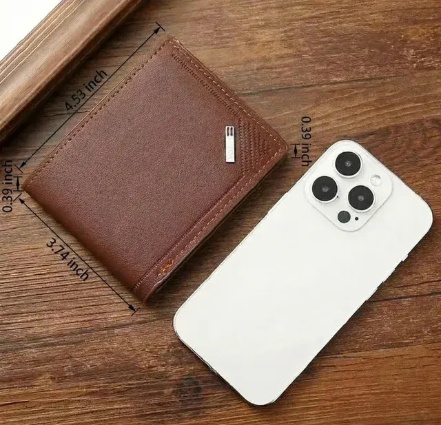 Slim Men's Leather Foldable Wallet 4