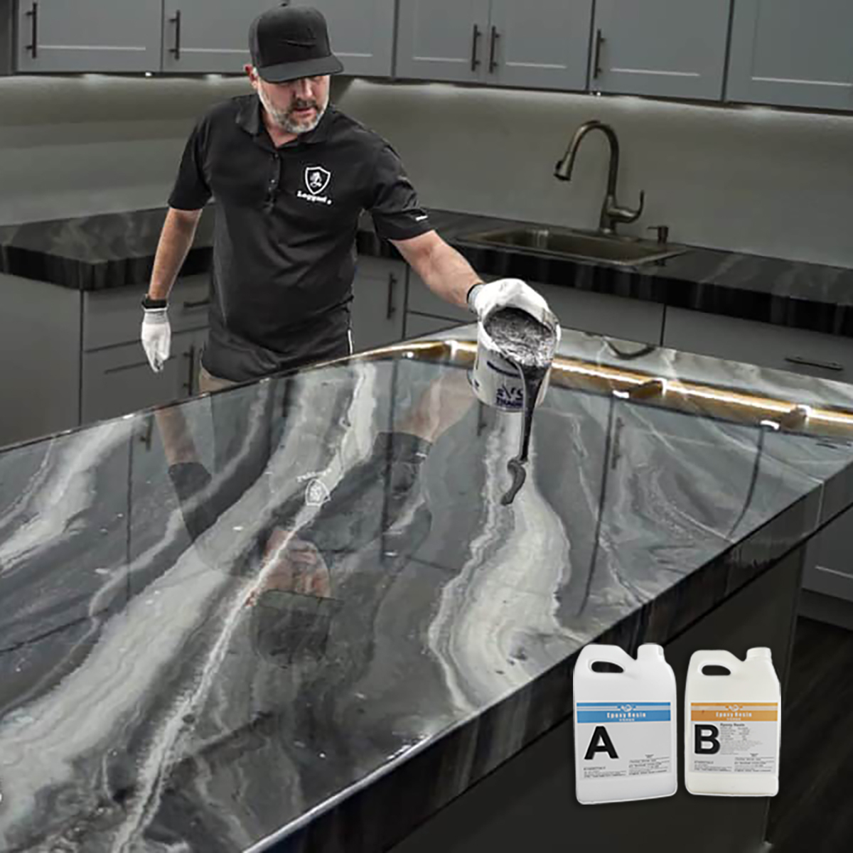 Clear Crystal Two Component Liquid Epoxy Resin Kit