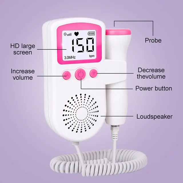 Fetal Doppler Heart Rate Monitor for Pregnancy 4