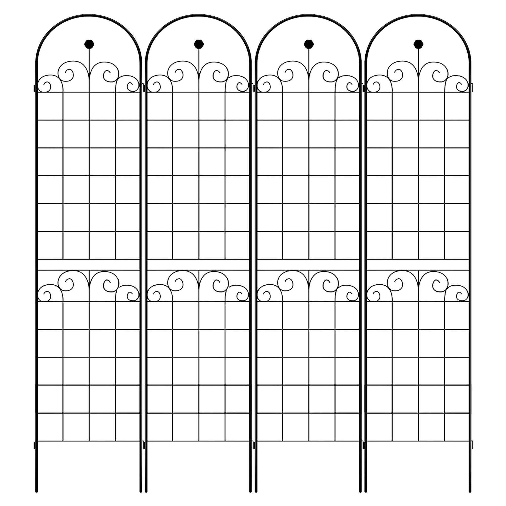 Metal Garden Trellis For Climbing Plants Outdoor Flower 3