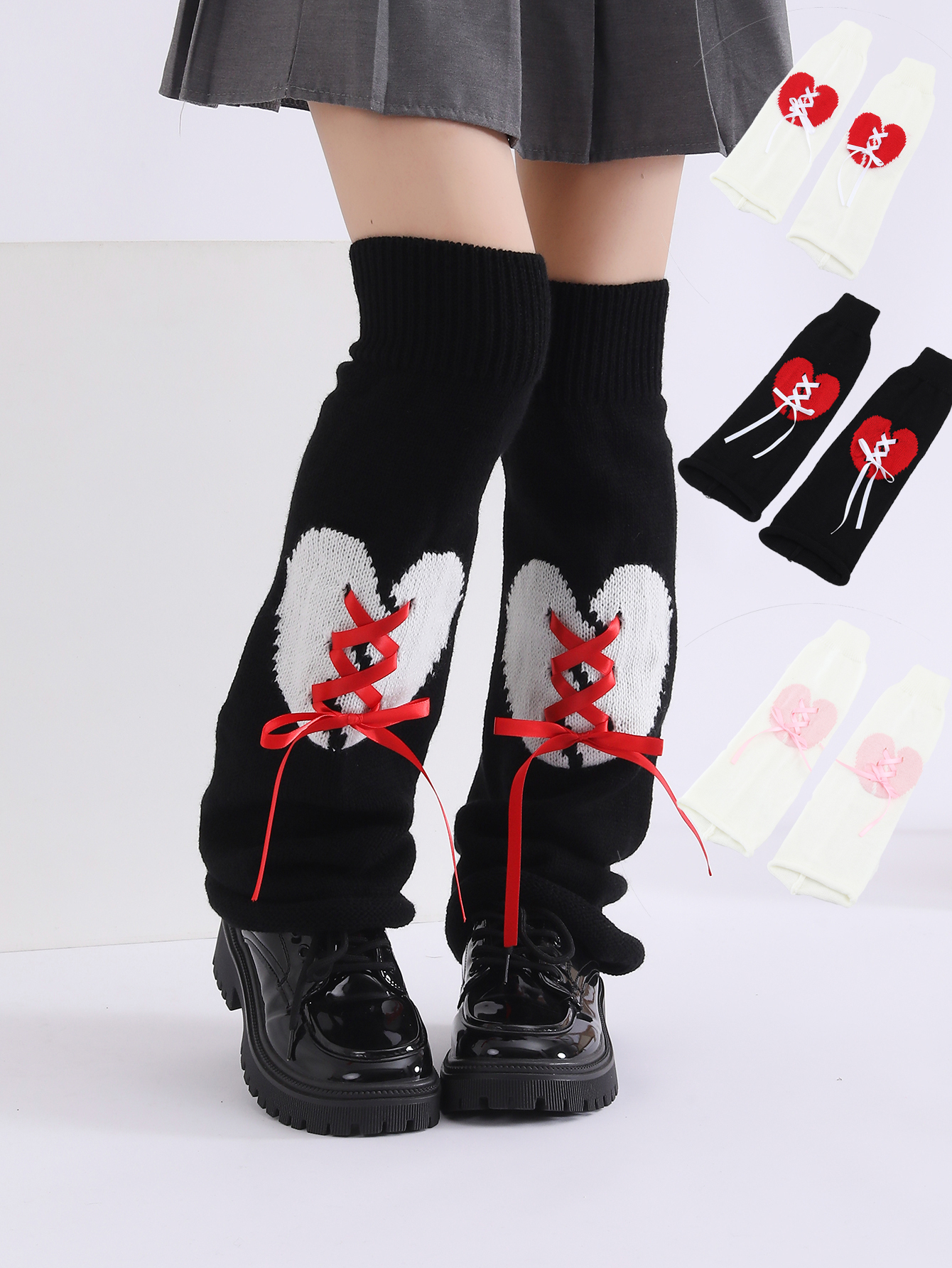Flared Y2K Knitted Leg Warmer Rave Goth Cute 2