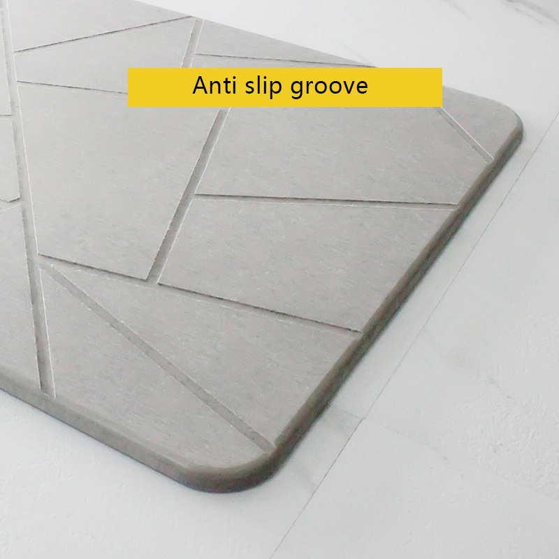 Modern Style Fast Drying Bath Mat Non-Slip Solid 2