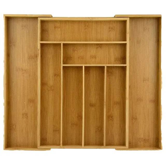 Lacquered Bamboo Drawer Cutlery Organizer 1