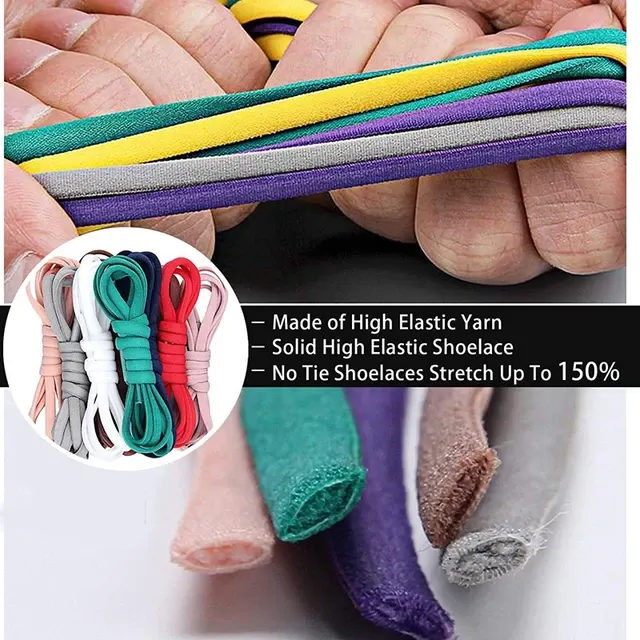 21-Color No-Tie Sneaker Laces Metal Lock 4