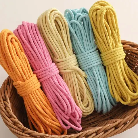 10 m 3mm Colorful Braided Cotton Cord