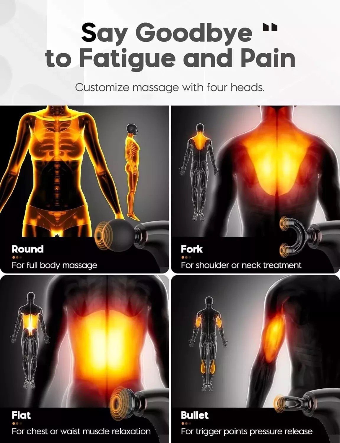 Electric Deep Tissue Muscle Massage Gun 4