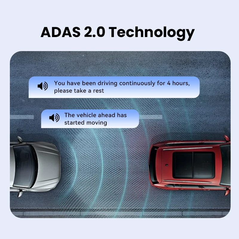 4K Dual Dashcam with ADAS and Rear Camera 4