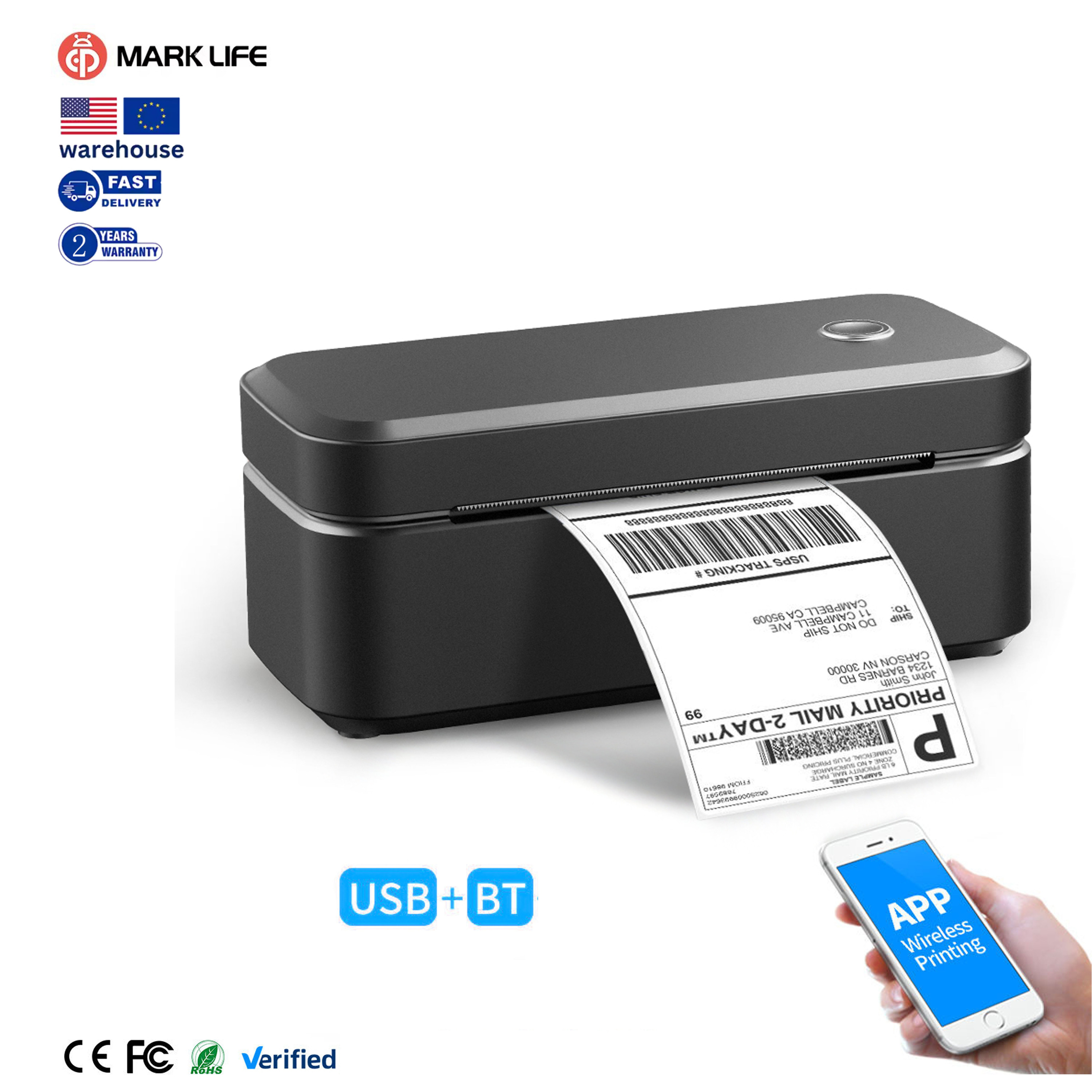 Marklife X4 Portable Shipping Thermal Label Printer 4x6