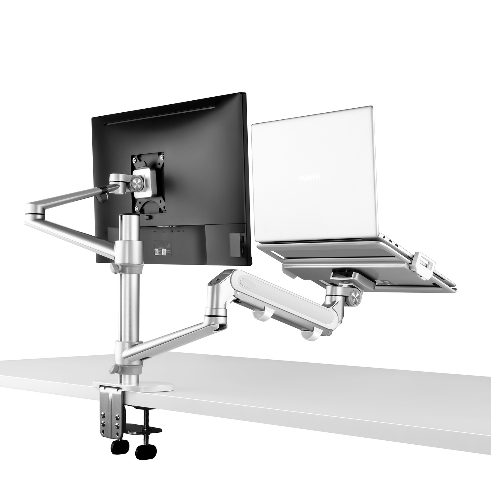 Gasfeder Laptopständer Home-Office Doppelarm