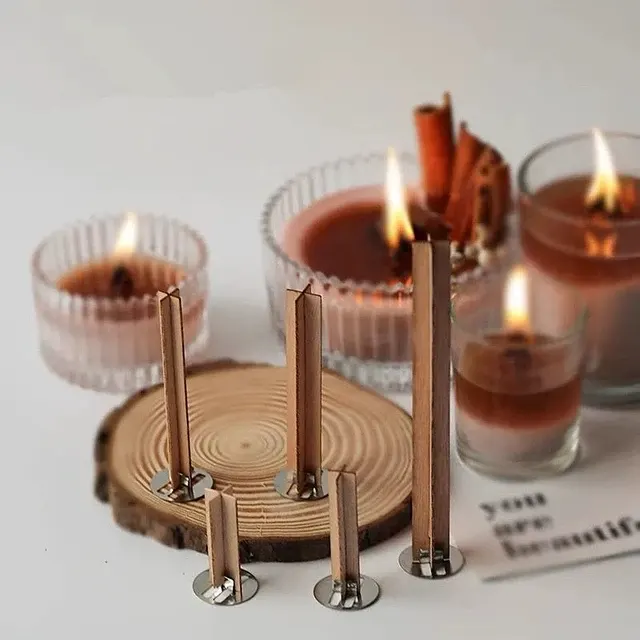 Kreuz-Holzkerzendocht-Set 4