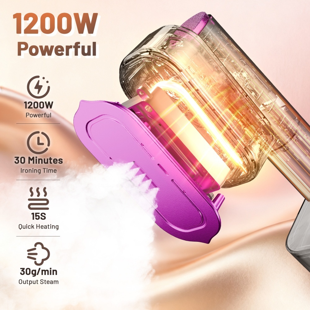 1200W Handheld Garment Steamer With Color Screen 190ml 4
