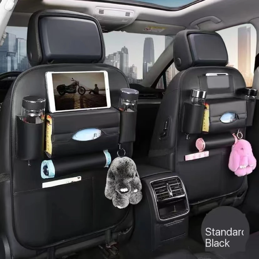 Car Seat Back Storage Organizer Bag Universal PU