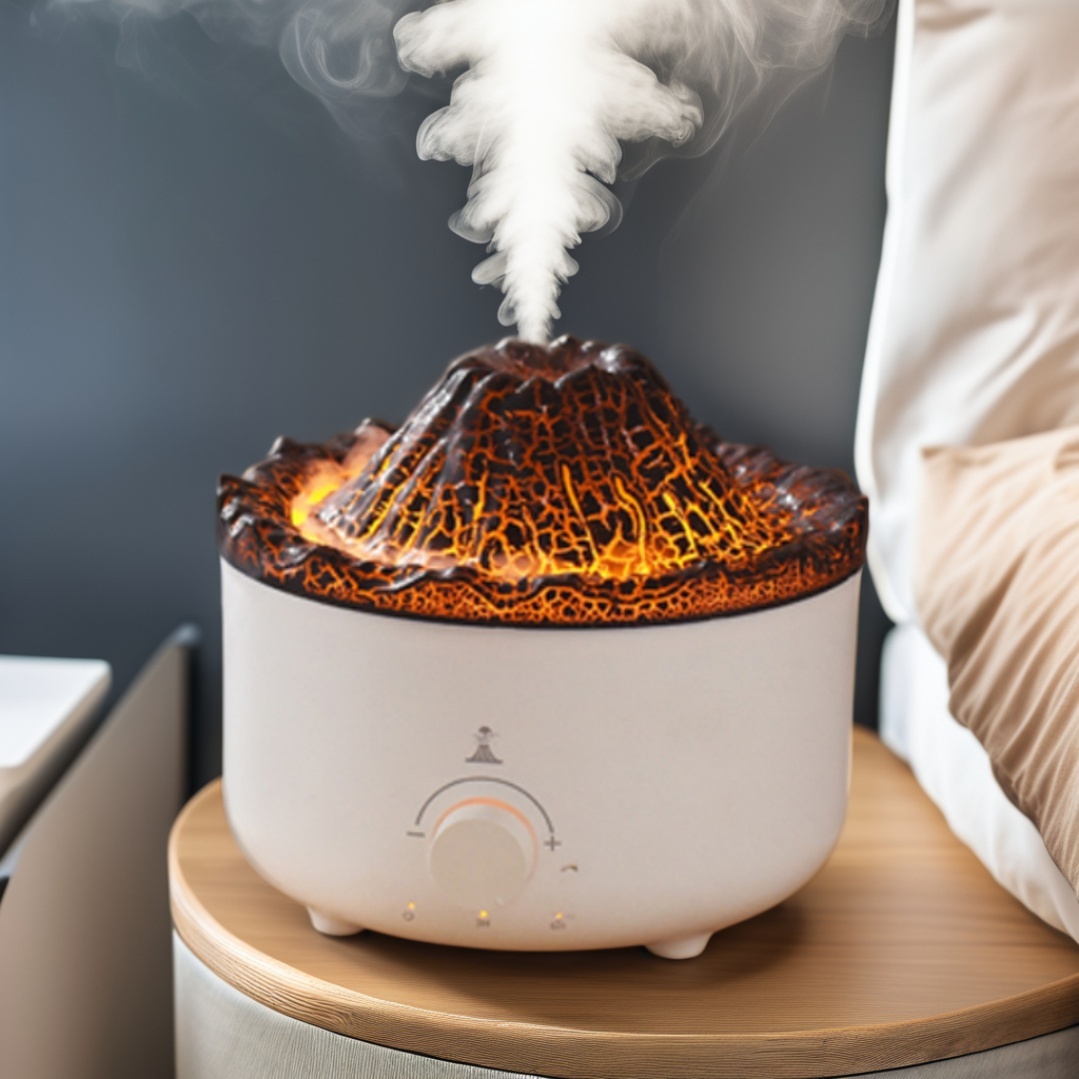 1-Year Rechargeable Flame Jellyfish Spray Water Humidifier Volcano 2