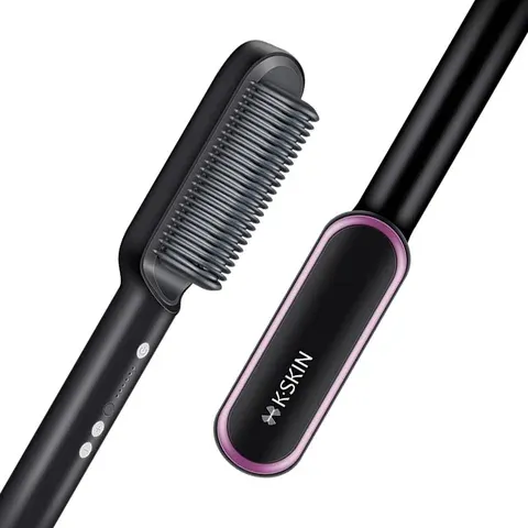 2-in-1 Glätteisen mit Negativ-Ionen und Stylingkamm